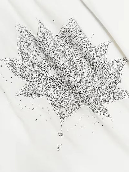 T-shirt with lotus flower print