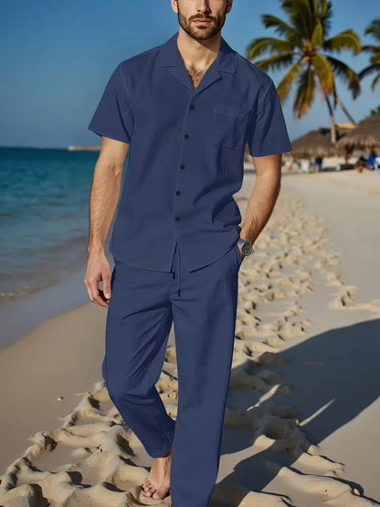 Short Sleeve Shirt with Trousers