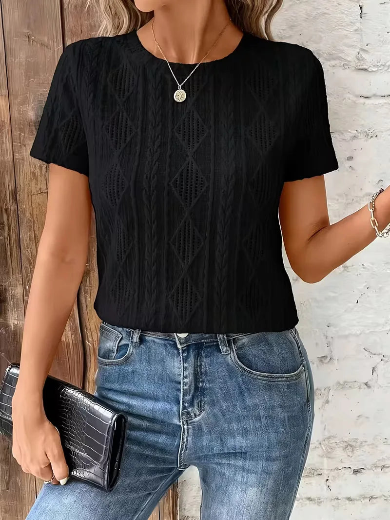 Jacquard Pattern T-shirt