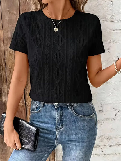 Jacquard Pattern T-shirt