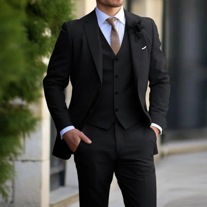 3-Piece Set for Men | Business Blazer | Waistcoat | Trousers