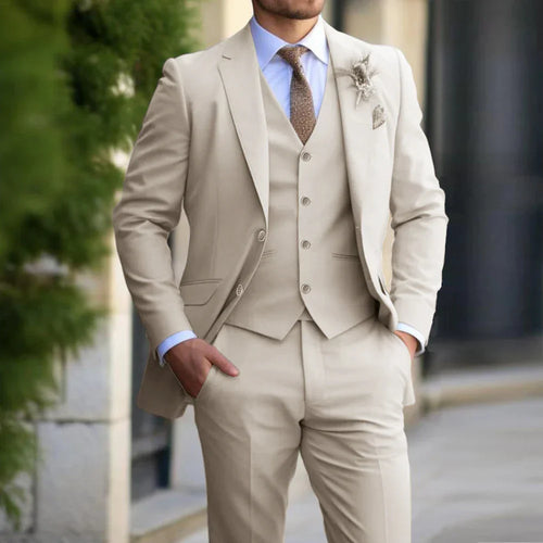 3-Piece Set for Men | Business Blazer | Waistcoat | Trousers