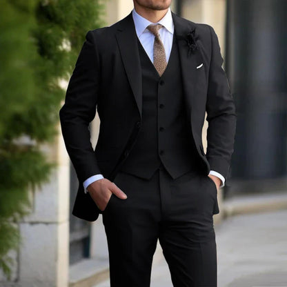 3-Piece Set for Men | Business Blazer | Waistcoat | Trousers