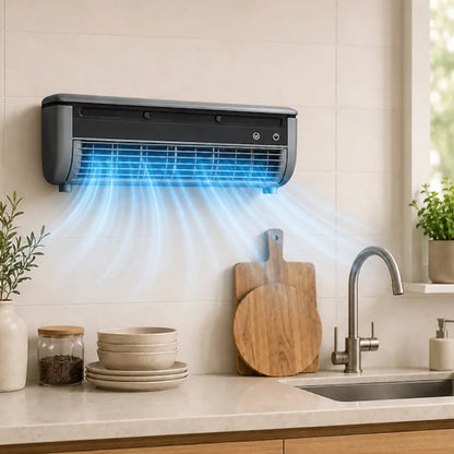 Wall-mounted air conditioner compact black