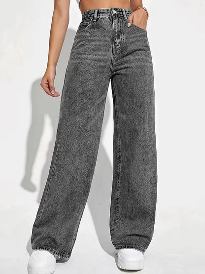 Wide leg trousers with high waist