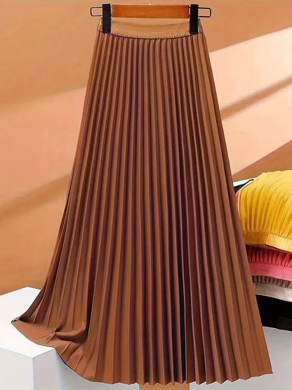 Pleated Skirt with High Waist