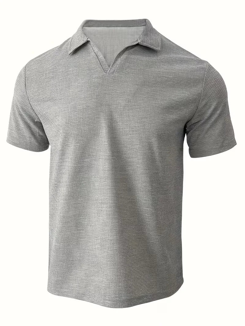 Polo with Short Sleeves and V-Neck