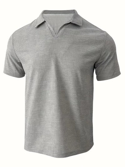 Polo with Short Sleeves and V-Neck