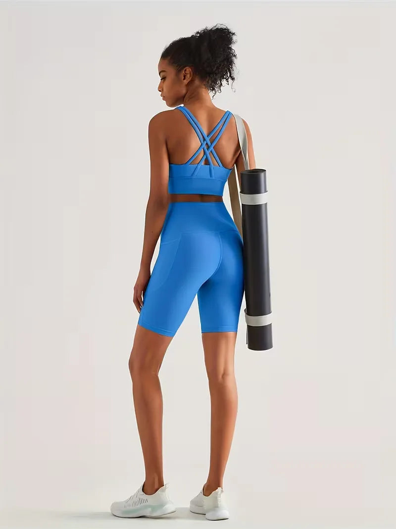 High-Waisted Sports Shorts