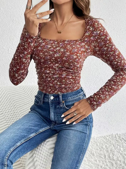 Long-sleeve with floral print