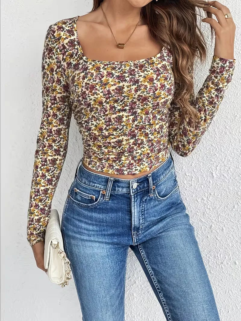 Long-sleeve with floral print