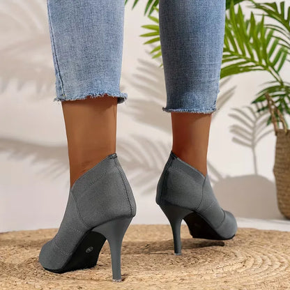 Stiletto ankle boots with high heels