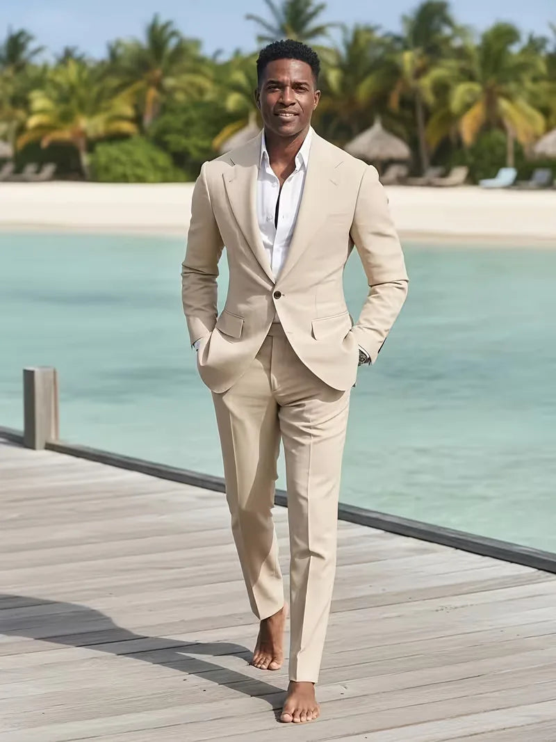 Light Blue Slim Fit Suit