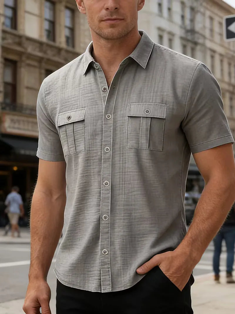 Short Sleeve Shirt with Chest Pockets