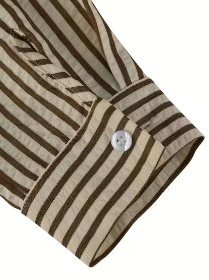 Casual shirt with vertical stripes