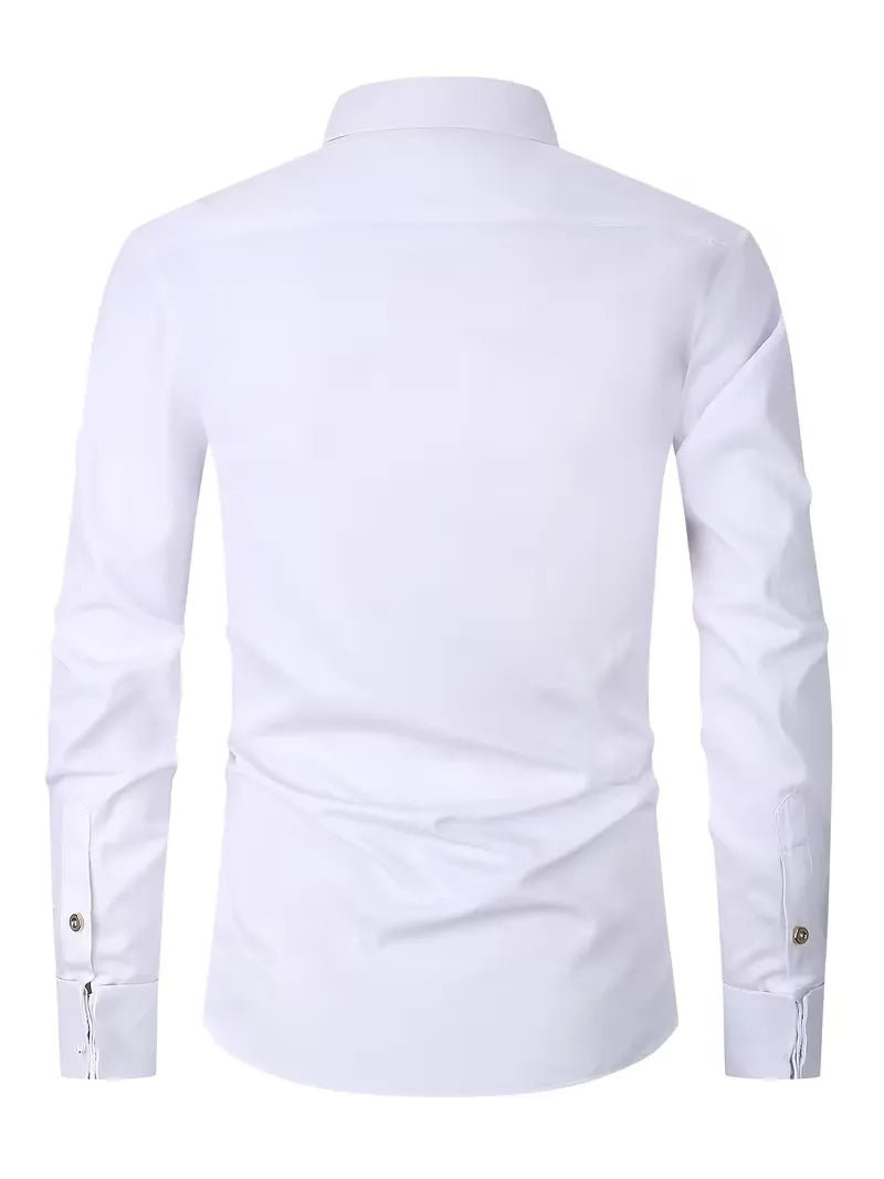 Smart shirt with mandarin collar