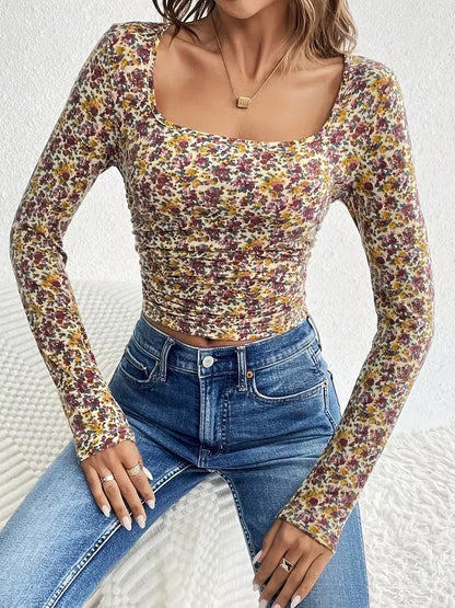 Long-sleeve with floral print