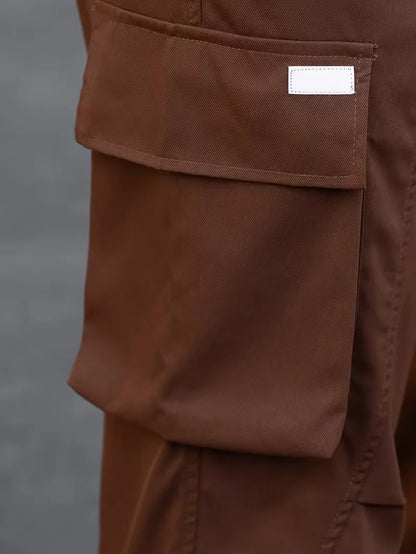 Cargo trousers with elastic waistband