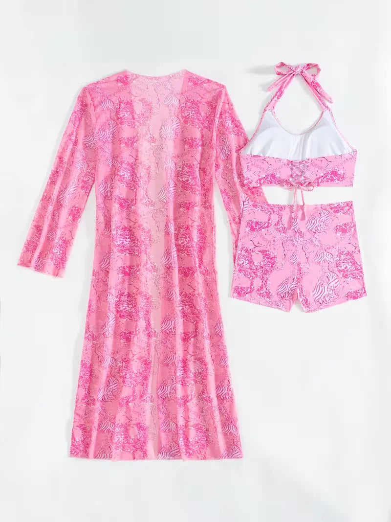Cover-up with Halter Neck and Shorts