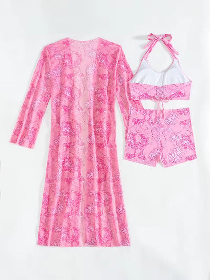 Cover-up with Halter Neck and Shorts