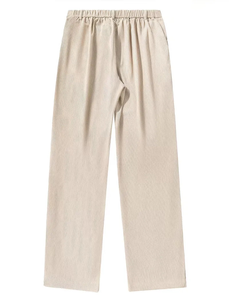 Corduroy trousers with straight legs
