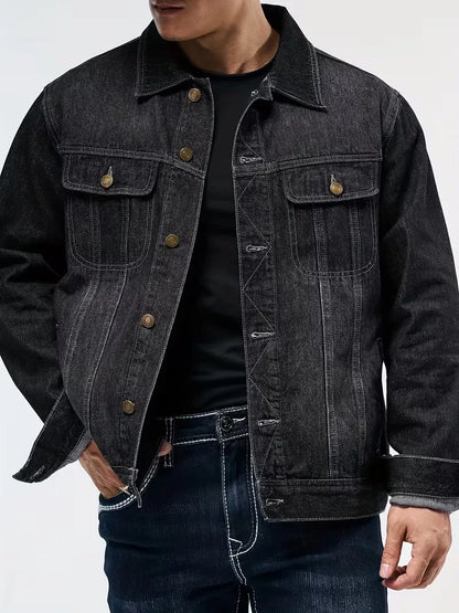 Denim Jacket with Long Sleeves