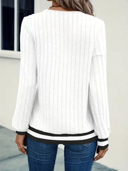 Casual long-sleeve with V-neck