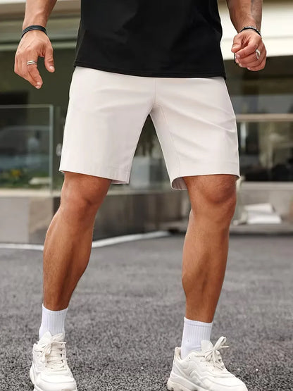 Shorts with Button and Pockets