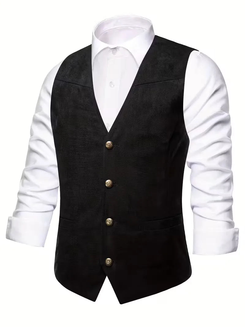 Waistcoat with V-neck and Buttons