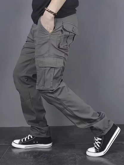 Cargo trousers with flap pockets
