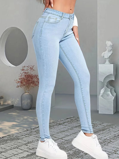 Skinny jeans with high waist