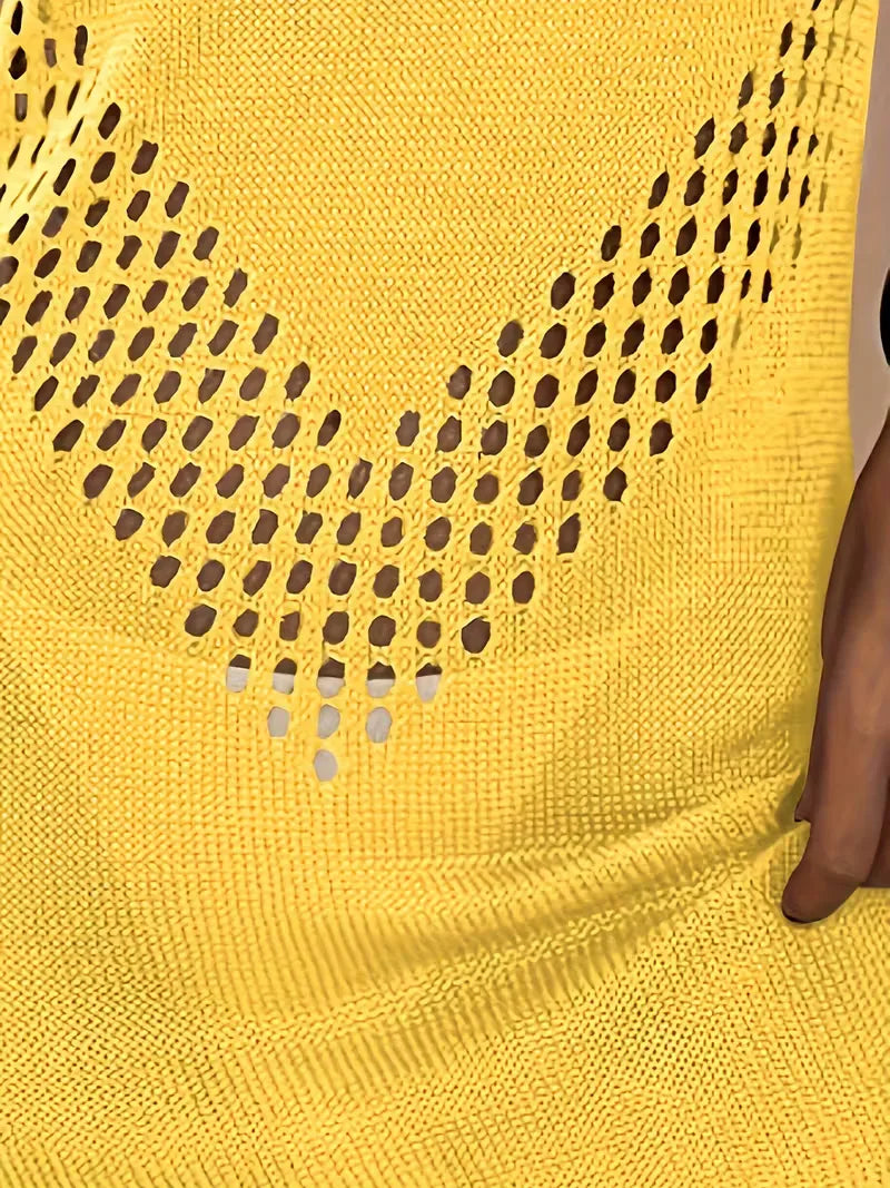 Beach cover-up with cut-out details