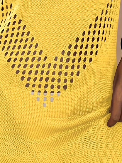 Beach cover-up with cut-out details