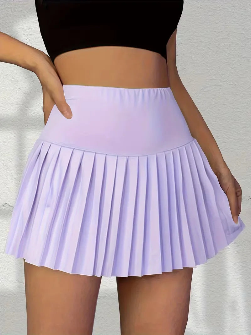 Pleated Skirt with High Waist