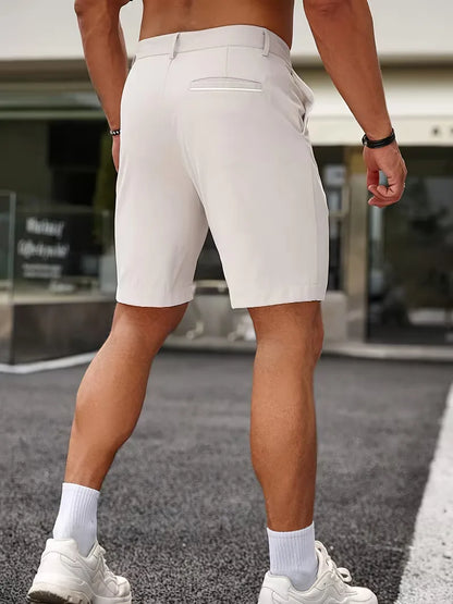 Shorts with Button and Pockets