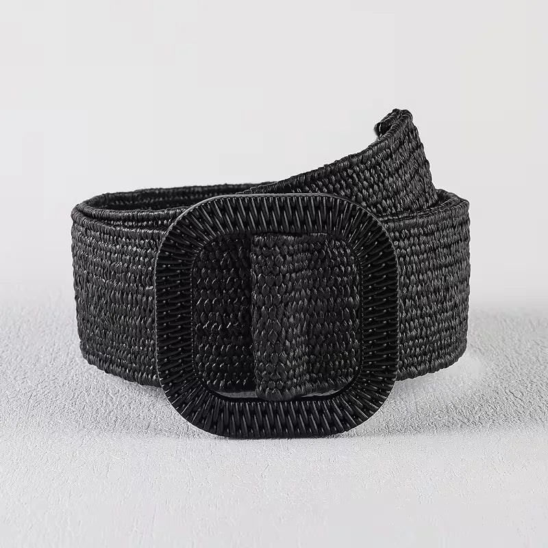 Wide belt with large buckle