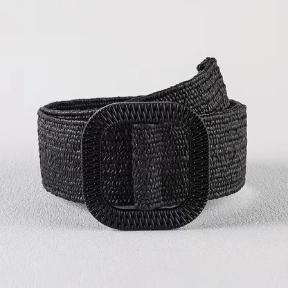 Wide belt with large buckle