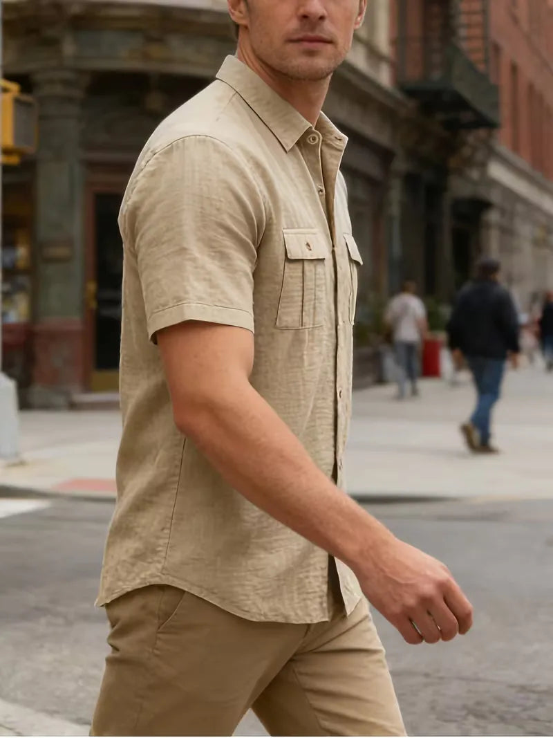 Short Sleeve Shirt with Chest Pockets