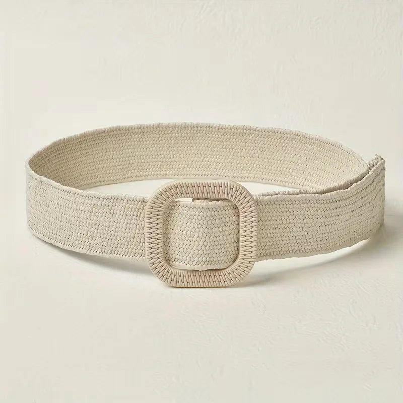 Wide belt with large buckle