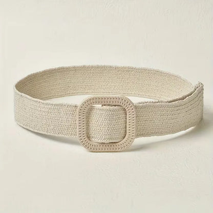 Wide belt with large buckle