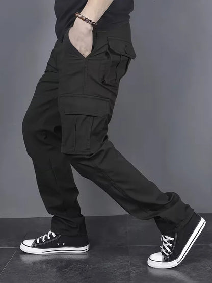 Cargo trousers with flap pockets