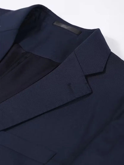 Slim fit blazer with gold buttons