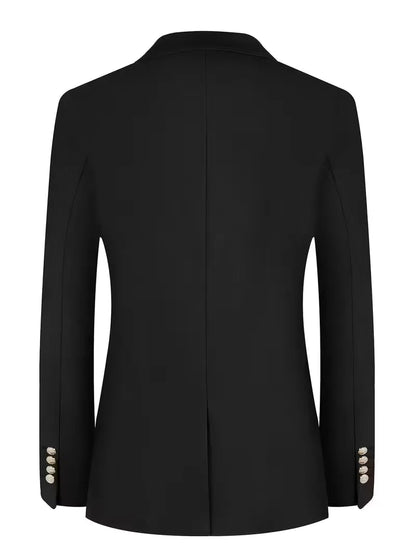 Slim fit blazer with gold buttons