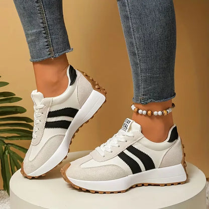 Platform sneakers with thick sole