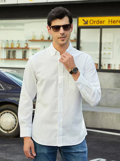 Casual shirt with mandarin collar