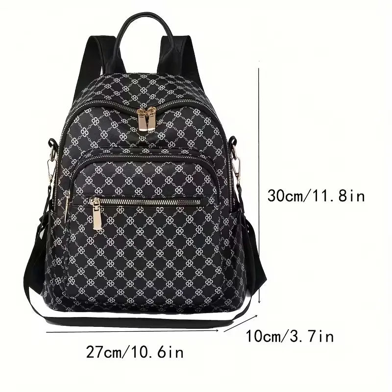 Backpack with Geometric Pattern