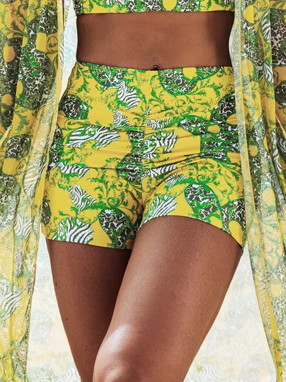 Cover-up with Halter Neck and Shorts