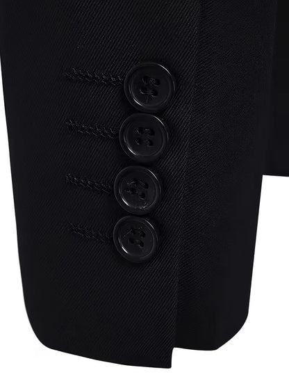 Slim Fit Blazer with Mandarin Collar