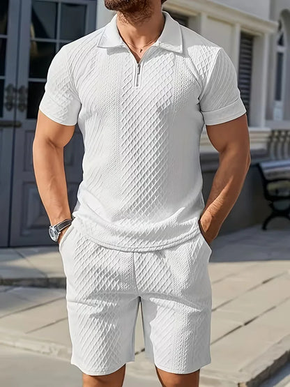 Summer Clothing Set with Polo and Shorts