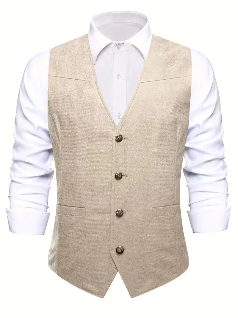 Waistcoat with V-neck and Buttons